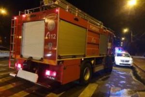 Pompierii chemati in ajutor, la un incendiu in Eforie Sud