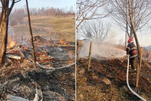 UPDATE. FOTO| INCENDIU izbucnit la o anexă gospodărească din localitatea Bistra. O şură de mici dimensiuni, făcută scrum