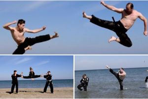 Constanta. Acesta este antidotul!“:  Maestrul Lazar Iordache, antrenamente pe nisip si in mare alaturi de luptatori ai scolii de Tae Chun Do (galerie foto+video) 