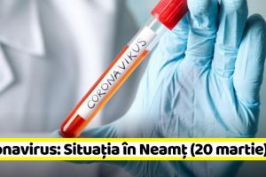 Coronavirus: Situaţia cazurilor în Neamţ (20 martie)