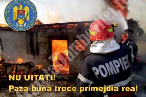 Mesaj al ISU Dâmboviţa: Ne protejăm de CORONAVIRUS, dar şi de FOC!
