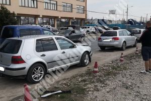 Carambol pe DN 71, la intrare în municipiul Târgovişte