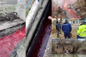 Râul Târnava Mare contaminat cu vopsea pentru materiale textile. O firmă din Odorheiu Secuiesc a fost amendată şi somată să-şi suspende activitatea
