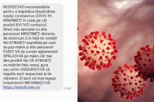 Mesaj de atenţionare trimis prin RO-ALERT, în contextul epidemiei de Coronavirus (COVID-19)