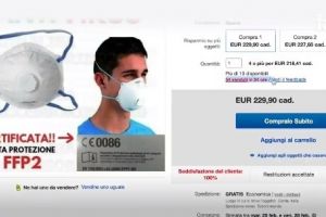 Procuratura italiană deschide o anchetă după ce pe internet au apărut la vânzare măşti şi dezinfectanţi la preţuri exorbitante