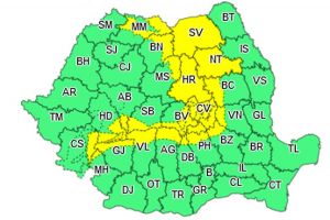Avertizare ANM: COD GALBEN de răcire accentuată, ninsori şi intensificări ale vântului, în sudul judeţului Alba şi în ţară