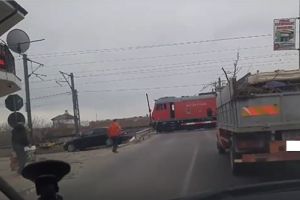 Judetul Constanta. Un tren a stationat pe sine. Motivul este incredibil (video)