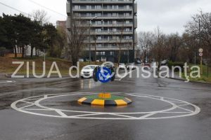 Constanta: Modificari aduse sensului giratoriu de la intersectia strazilor Valea Portului cu Prelungirea Traian. Cum arata acum (galerie foto) 
