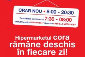 Cora Romania. De astazi, program special pentru pensionari si cadre medicale 