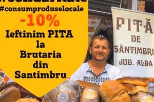Pita de Sântimbru, mai ieftină dacă e achiziţionată direct din brutărie. Călin Matieş se alătură campaniei de susţinere a producătorilor români