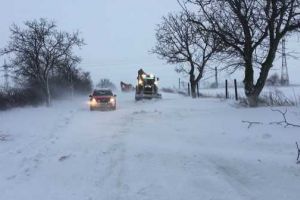 Copaci căzuţi, maşini blocate în zăpadă şi gospodării fără energie electrică, în Teleorman