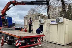Ajutor pentru cadrele medicale: Patru containere, amplasate in curtea Spitalului Clinic de Boli Infectioase Constanta (galerie foto)
