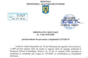 Document/ Restricţii majore începând de mâine: Se interzice circulaţia persoanelor, cu unele excepţii; Când pot părăsi domiciliul cei peste 65 de ani