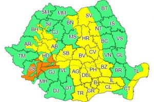 Cod galben de vânt în zona montană a judeţului Bihor până vineri dimineaţa