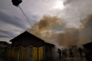 Incendiu la Unirea (FOTO)