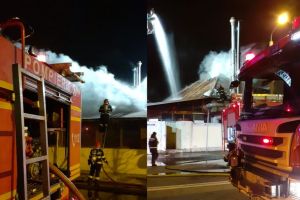 VIDEO – FOTO Incendiul de la cea mai cunoscută pizzerie din Sibiu. ISU a stabilit cauza