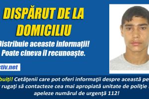 Minor dispărut de la domiciliu. L-aţi văzut?