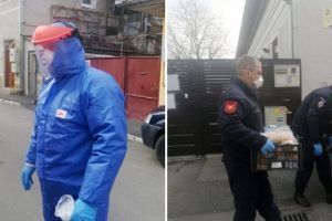 Cum sunt echipaţi angajaţii SVSU Bistriţa care duc mâncare la cei autoizolaţi