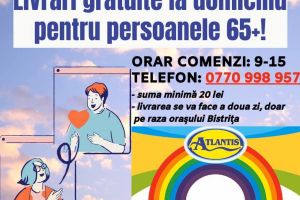 Reţea de magazine din Bistriţa livrează, gratuit, coşul de cumpărături pentru vârstnicii din oraş