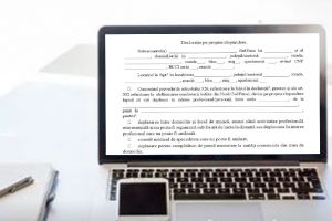 IMPORTANT! Declaraţia pe proprie răspundere – Modelul simplificat