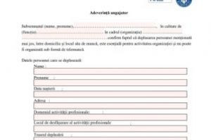 Vezi aici, noul model de adeverinta permanenta, dar si declaratia de care ai nevoie pentru a putea iesi din locuinta