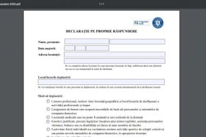 Declaraţiile care trebuie completate de oricine care iese din casă au fost modificate