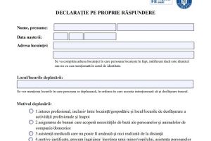 Document/ Modelele de adeverinţă şi declaraţie pe propria răspundere au fost actualizate