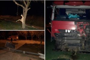 Un tir a intrat in spatiul de servicii de pe Autostrada A2, sensul de mers catre Constanta (galerie foto)