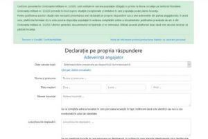 Platforma electronică OFICIALĂ pentru completarea online a declaraţiilor pe proprie răspundere şi a adeverinţelor de angajator, pe site-ul STS