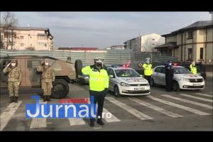 VIDEO: Imnul României a răsunat prin megafoanele autospecialelor de poliţie
