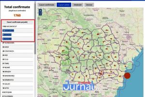 Vrancea ocupă locul 3 în topul îmbolnăvirilor cu noul virus | În România sunt raportate 1.760 cazuri confirmate