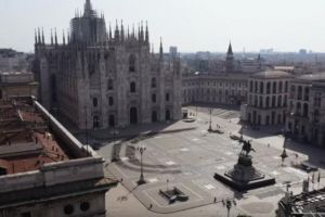 VIDEO Milano, inima financiară a Italiei, este acum un oraş pustiu