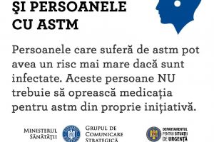 RECOMANDARE pentru persoanele care suferă de ASTM: NU OPRIŢI tratamentul din proprie iniţiativă