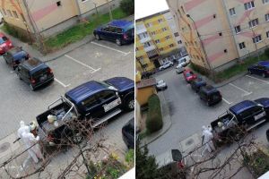 FOTO| La Alba Iulia a început dezinfecţia scărilor de bloc, în contextul prevenirii infecţiei cu coronavirus