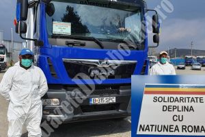 DÂMBOVIȚA Covid-19: Angajaţii salubrităţii încearcă să le ridice moralul oamenilor cu un mesaj de solidaritate