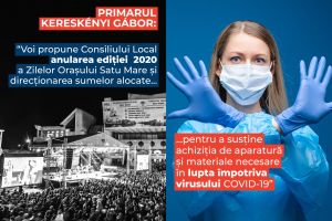 Se anulează Zilele Oraşului Satu Mare. Banii se relocă pe materiale sanitare împotriva COVID-19