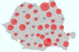 HARTA pe judeţe a deceselor provocate de infecţia cu COVID-19, la nivel naţional. Câte persoane sunt în carantină şi izolare