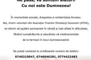 Voluntarii Asociaţiei Tinerilor Ortodocşi Suceveni (ATOS) continuă să ajute bătrânii ...