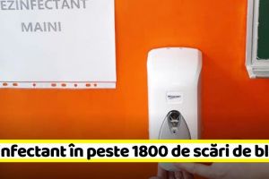 NEAMȚ: Peste 1800 de dispensere cu dezinfectant la blocurile din Piatra-Neamţ