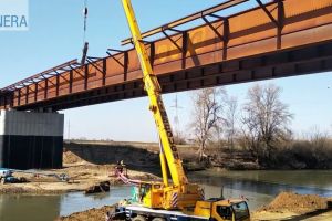 VIDEO. Noi imagini de pe Centura Sătmarului. Podul peste Someş prinde contur