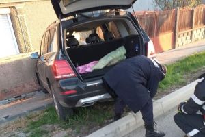 FOTO. Conductă de gaz avariată în urma accidentului de la Carei. Ce spun pompierii