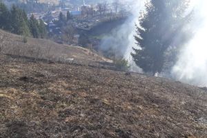UPDATE. FOTO-VIDEO| Incendiul de la Câmpeni a fost LICHIDAT, fără probleme. Aproape un hectar a ars