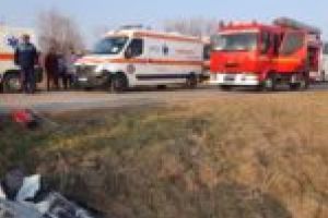 Breaking News! Un TIR s-a răsturnat în zona Caransebeşului