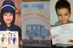FOTO| „La mulţi ani, noi vă dorim, pentru tot vă mulţumim”: Mesajul copiilor de la Dumbrava Minunată din Alba Iulia pentru cei din linia întâi în lupta cu coronavirusul