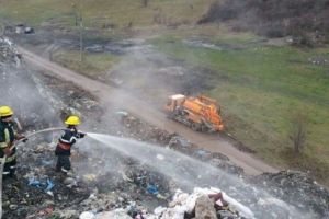 Incendiu la groapa de gunoi de la Sighişoara!