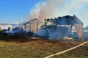 Au ars un autoturism şi o magazie de lemne în Miercurea Ciuc