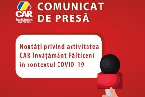 Noutăţi privind activitatea CAR Învăţământ Fălticeni în contextul COVID-19