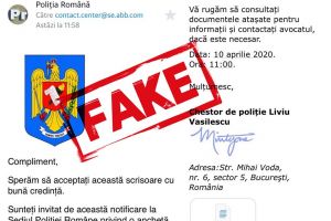 Alertă emisă de Poliţia Română. Nu deschideţi astfel de emailuri!