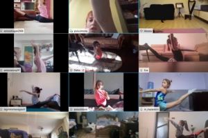 Gimnastică ritmică în ''sala online