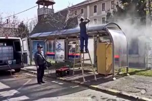 Comunicat de presă privind continuarea dezinfectării staţiilor de autobuz şi de tramvaie din oraş (VIDEO)